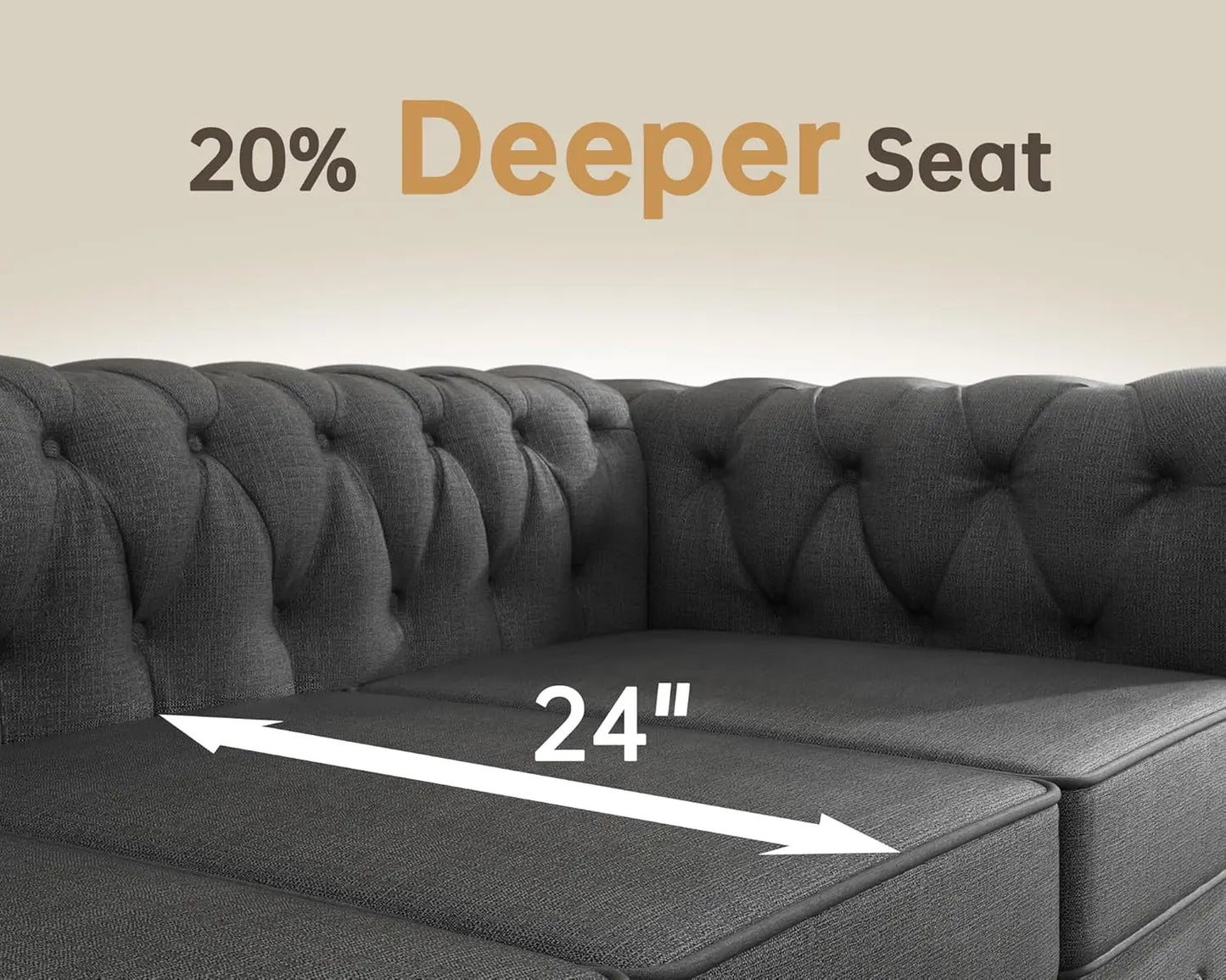 Pet-friendly 60" tufted loveseat sofa kid tested