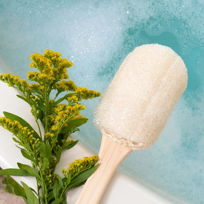 Natural Loofah Bath Brush Long Handle Exfoliating