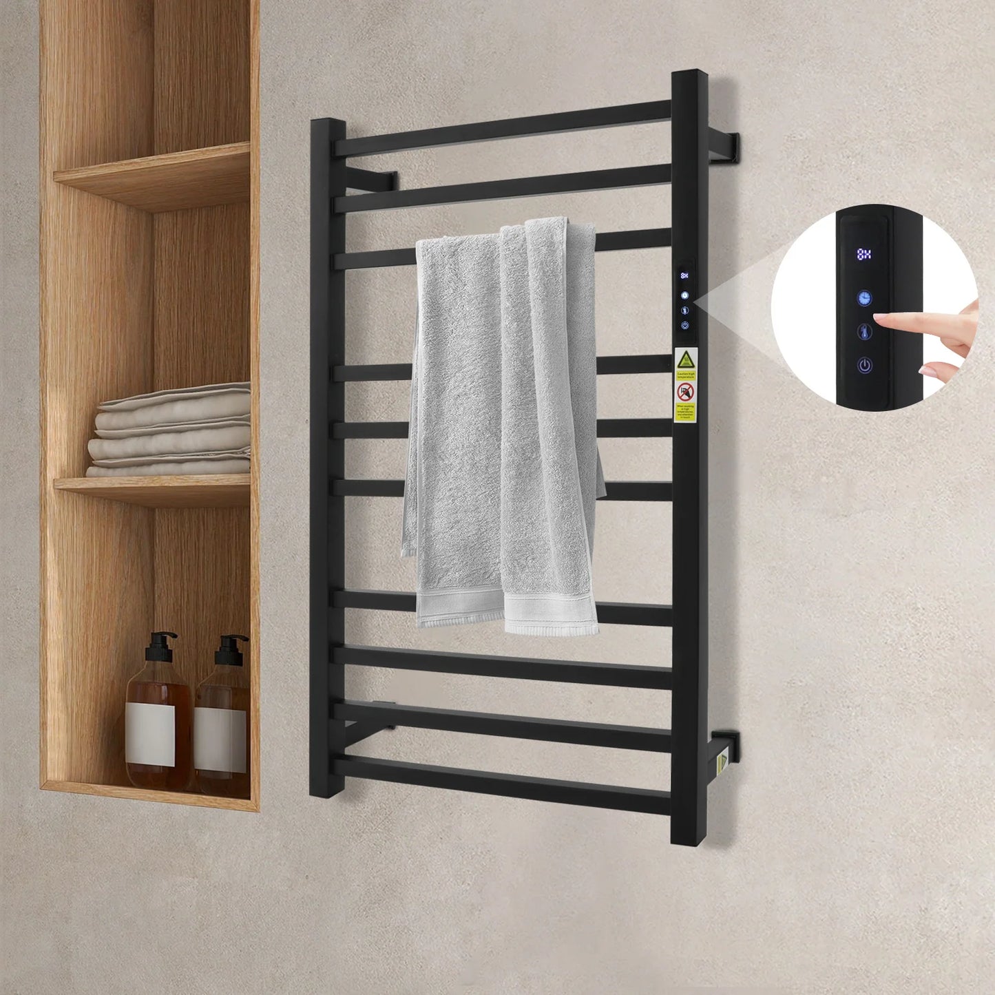 10-Rod Wall-Mounted Electric Towel Rack