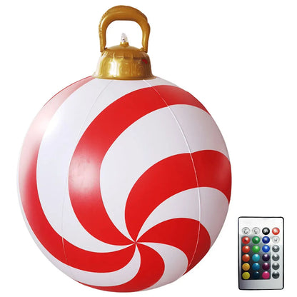 24" Inflatable Christmas Balls with Light/Remote