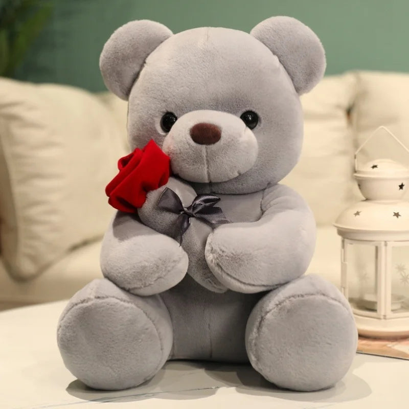 Teddy Bear with Rose for Mother's Day