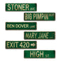 6pcs Vintage Rustic Retro Street Signs, 4" x 16"