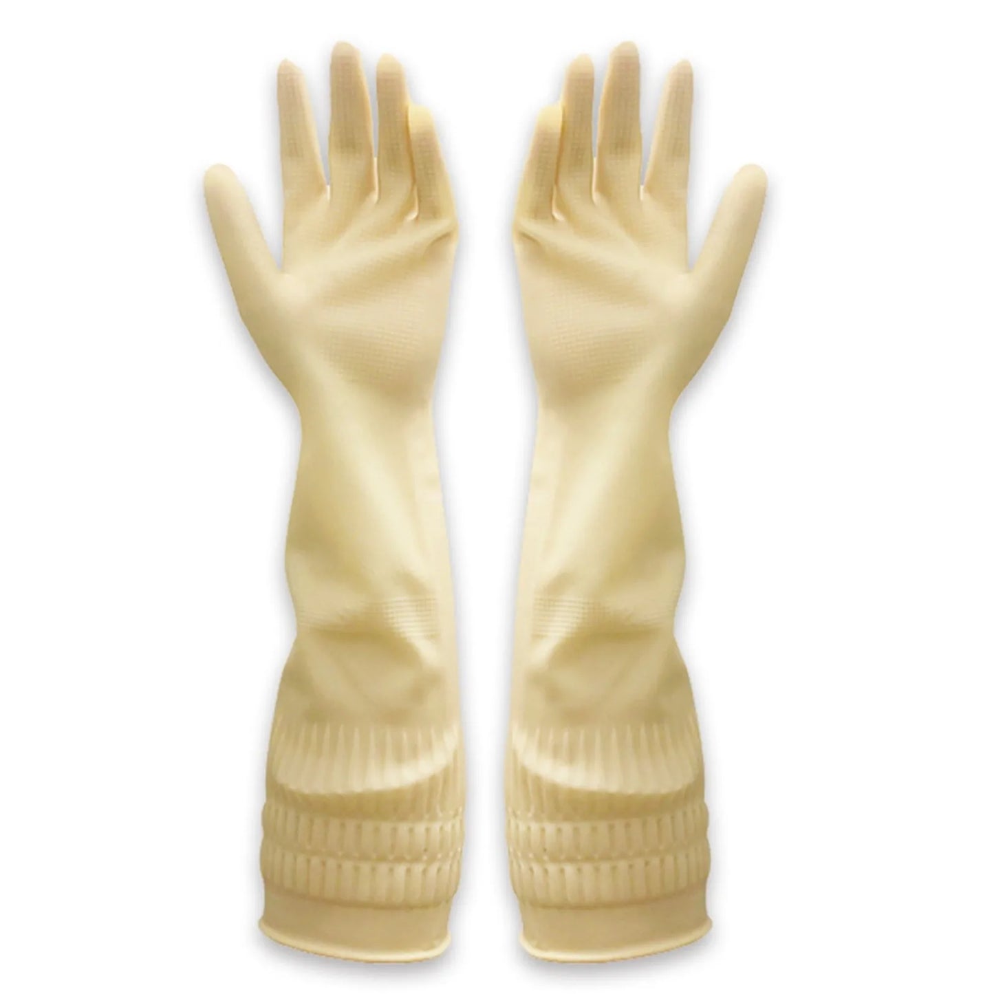 1 Pair S/M/L Flexible Long Rubber Clean Gloves