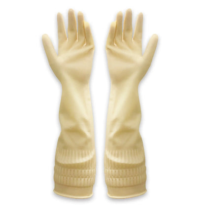 1 Pair S/M/L Flexible Long Rubber Clean Gloves