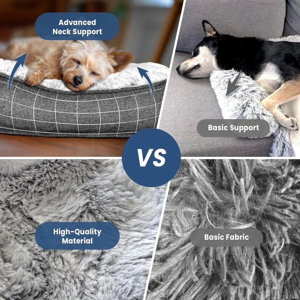 Calming large dog bed for couch washable