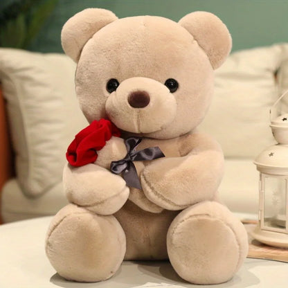 Teddy Bear with Rose for Mother's Day