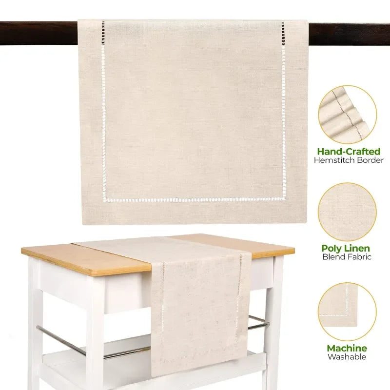 Decorative Linen Table Runner for Holiday Decor