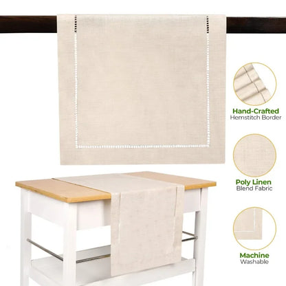 Decorative Linen Table Runner for Holiday Decor
