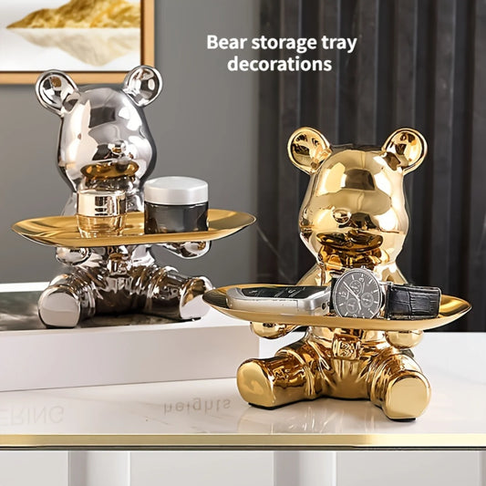 Home decoration 1pc Bear Rabbit Tray Storage
