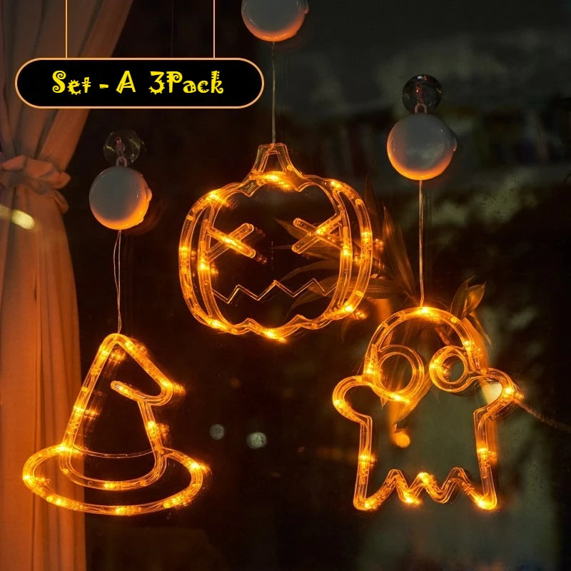 Halloween LED Sucker Lamp Window Hanging Decorations