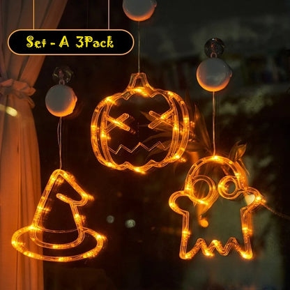 Halloween LED Sucker Lamp Window Hanging Decorations