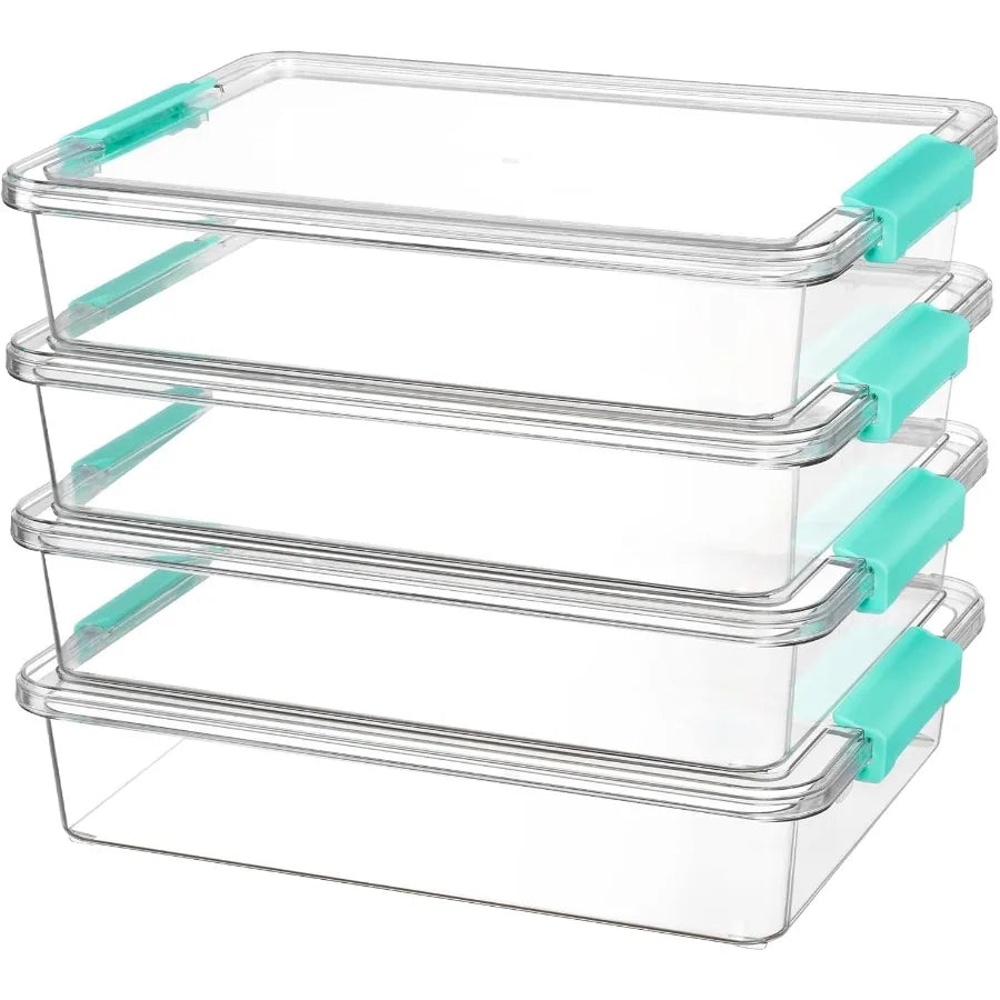 6 Qt Clear Plastic Storage Bins & Lids