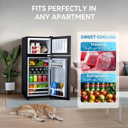 3.6 Cu. Fridge\Freezer Adjustable Glass Shelves