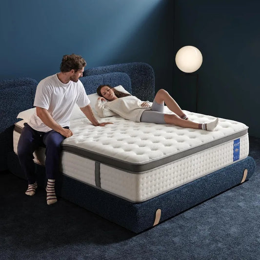 12" Queen Size Mattress, Hybrid In Box