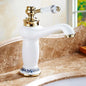 White Basin Faucet Blue and White Porcelain