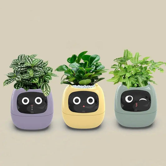 Adorable Robot Vases Growing System Plant Companion