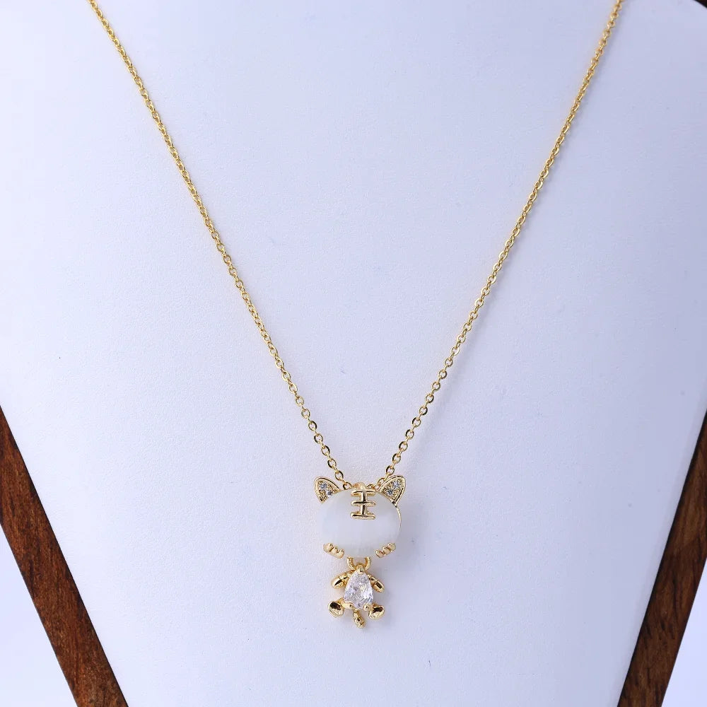 Light Luxury Small Tiger Opal Pendant Design