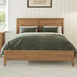 Contemporary Wooden King Bed with Headboard