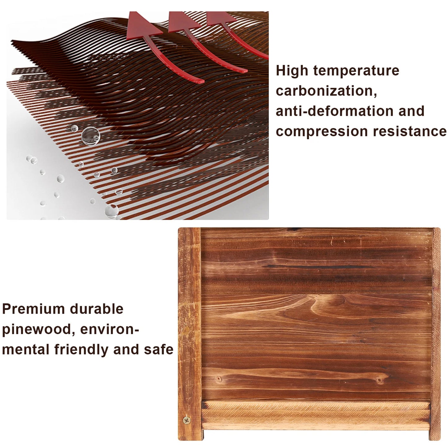 Wooden Raised Flower Bed Indoor Outdoor