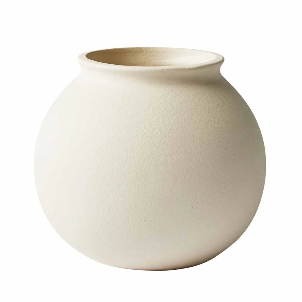 Matte Ceramic Round Vase Decorative Home Décor