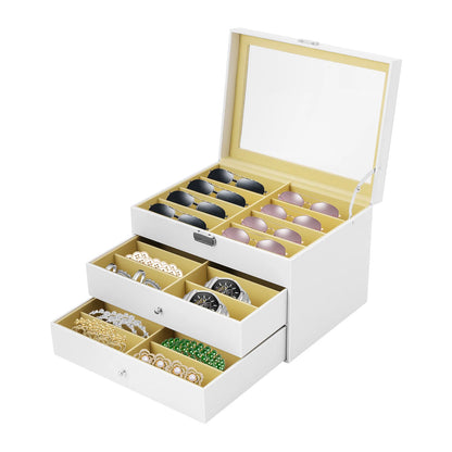 24-Compartment Eyeglasse/Sunglasses Glasses Display Drawer