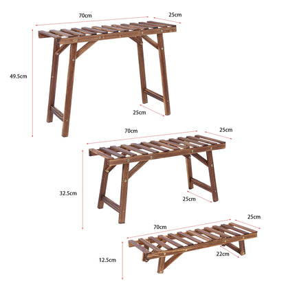 Large 3 Tier Wooden Step Ladder Stand