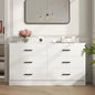 Wood Dresser for Bedroom, 6 Drawer Double Dresser