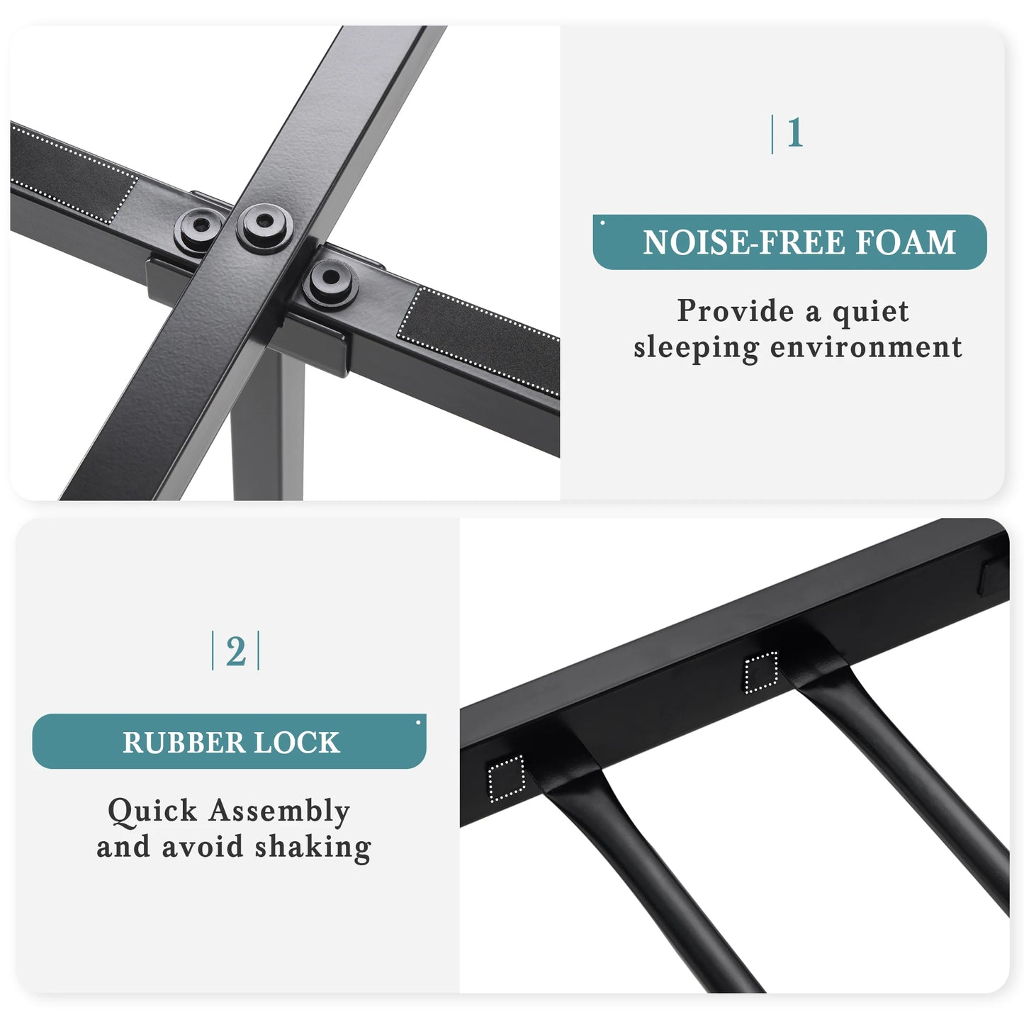 Iron-Art Victorian Style Metal Platform Bed Frame