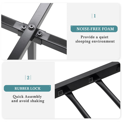 Iron-Art Victorian Style Metal Platform Bed Frame