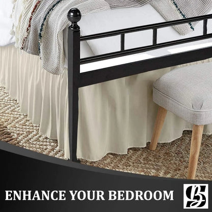 Elegant Full Size Microfiber Bed Skirt Ruffle
