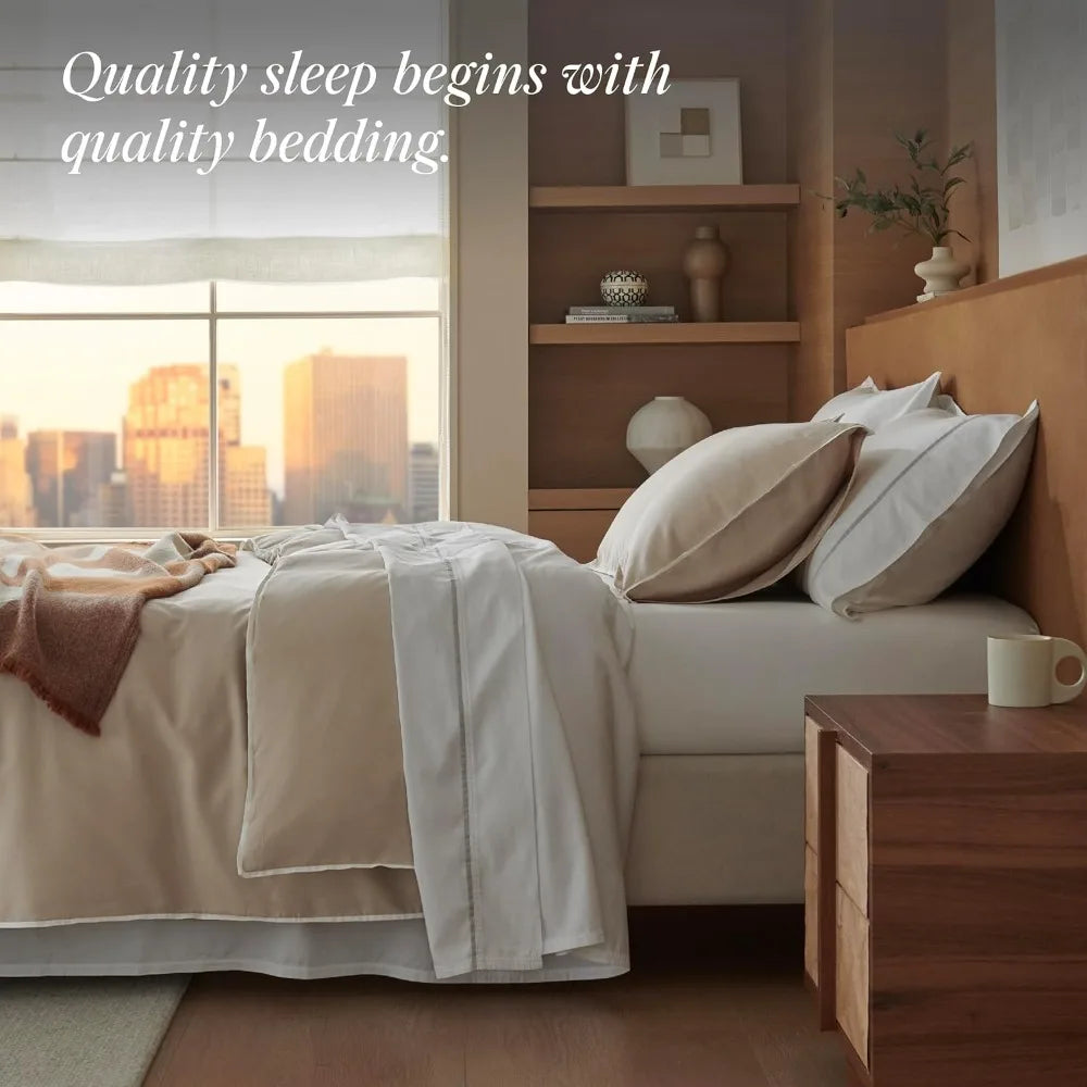 Double Stitch Cotton Tencel Bed Sheets