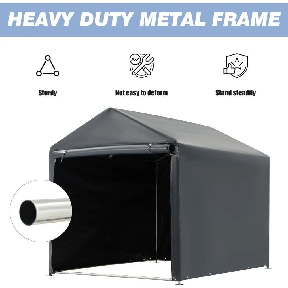 Carport Storage Shed, Heavy Duty Outdoor Storage