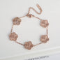 Luxury Stainless Steel Adjustable Five Flower Bracelet