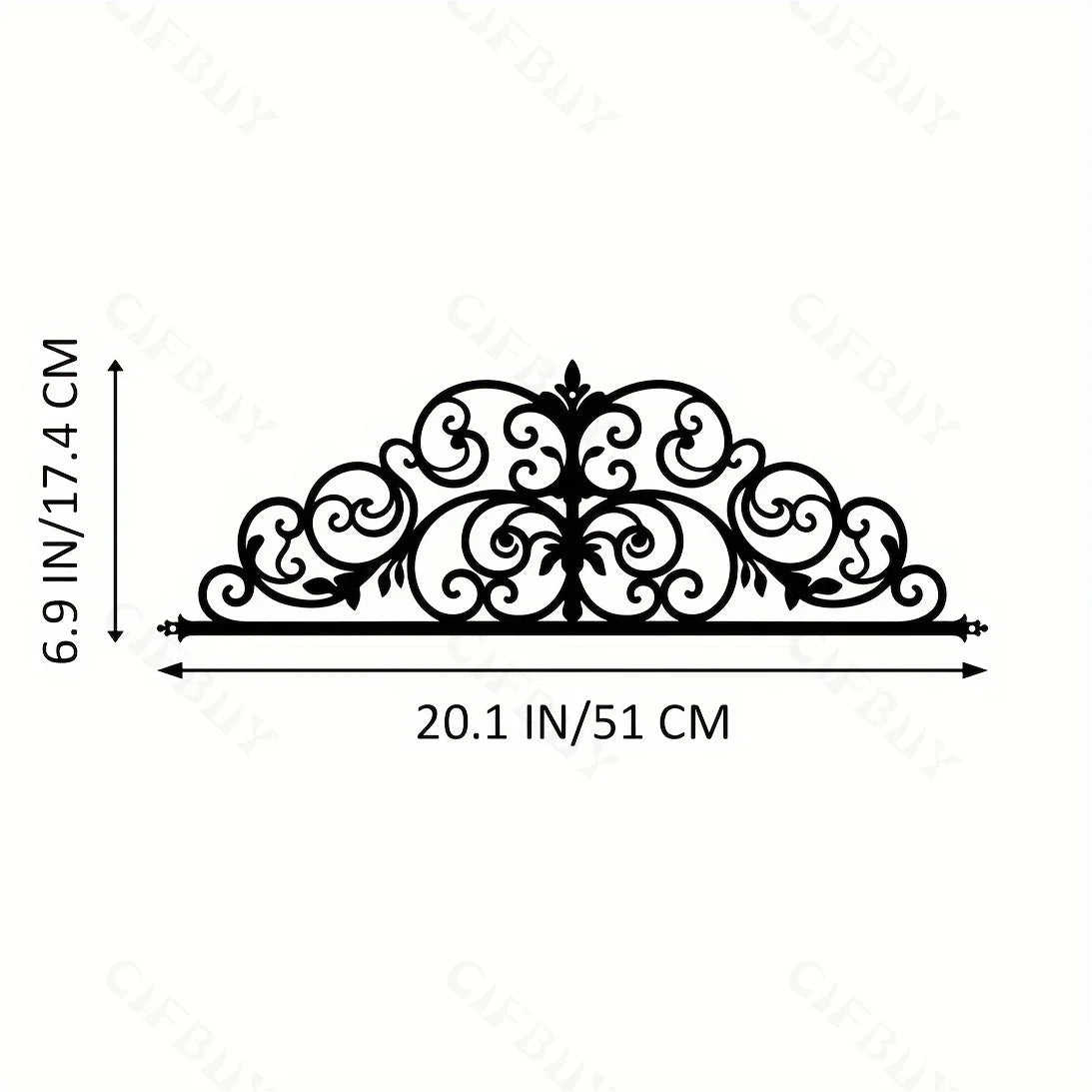 Elevator Door Floral Inspired Metal Door Crown