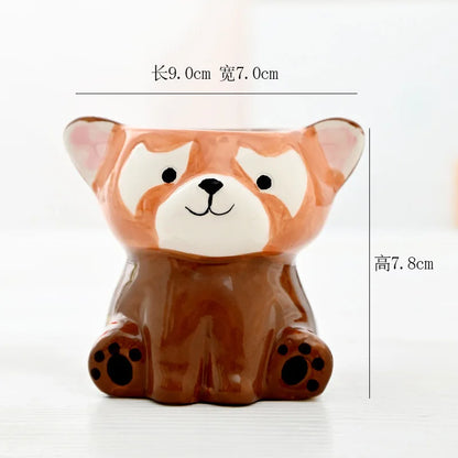 Cartoon Animal Ceramic Flower Pot Table Display