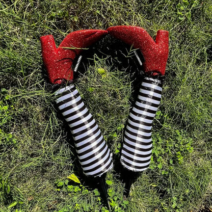 Halloween Upside Down Evil Witch Legs Props