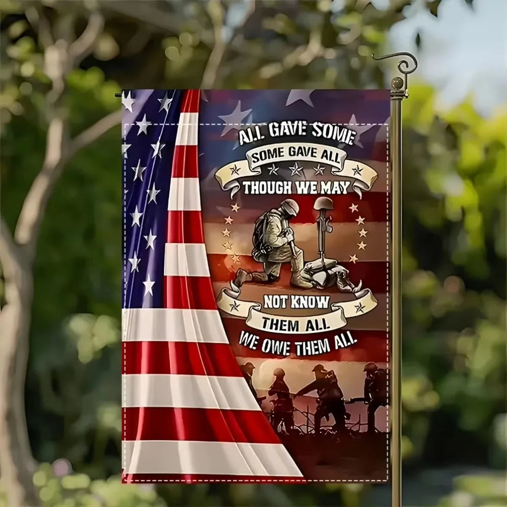 1 Patriotic Veteran Tribute Garden Flag Decor