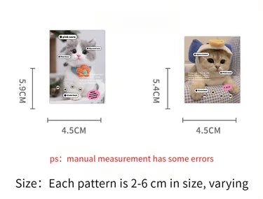 120 Sheets Cute Cat Waterproof Self-Adhesive Decals