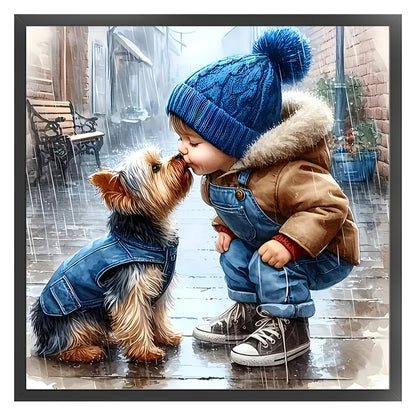 Full Embroidery 11CT Printed Boy Cross Stitch