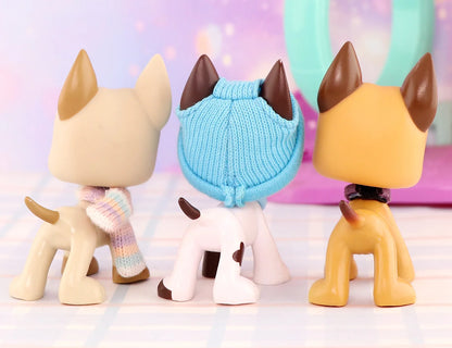 Mini Pet Figure Great Dane Dog 3PCS