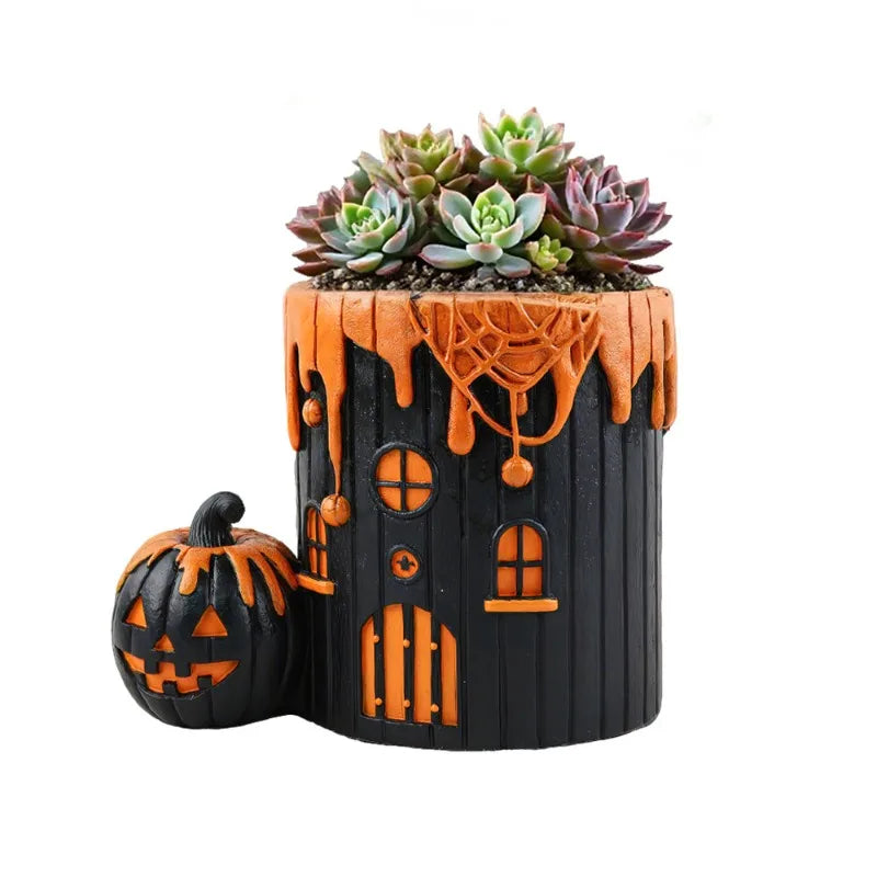 Halloween Pumpkin Flowerpot Funny and Terrifying Decoration