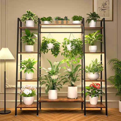 Indoor Stand with Grow Lights, 6 Tiered
