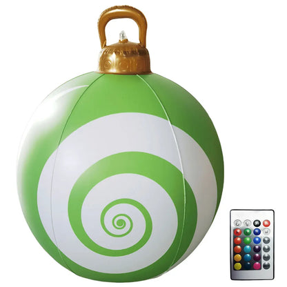 24" Inflatable Christmas Balls with Light/Remote