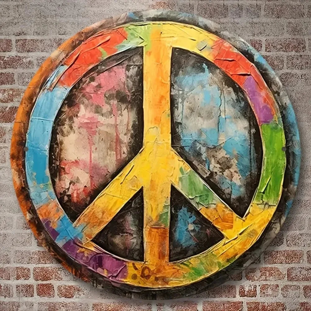 Peace Sign Vintage Hippie Standoff Art