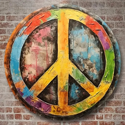 Peace Sign Vintage Hippie Standoff Art