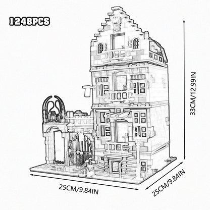 Downtown Street View House Model Building Blocks