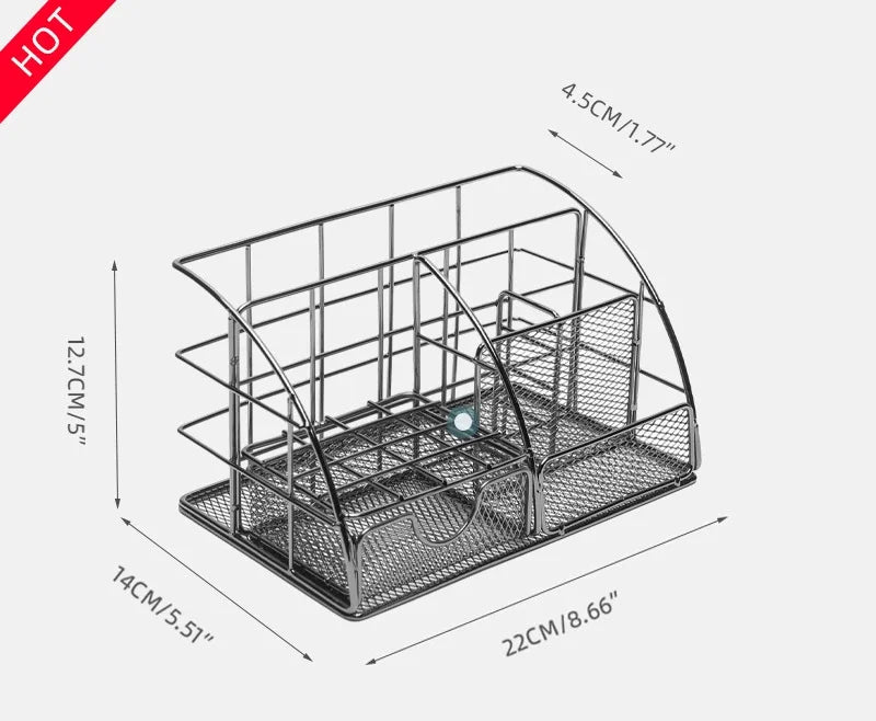 Metal Desktop Organizer Durable Multifunctional File Rack