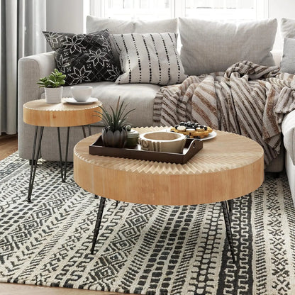 Modern Farmhouse Living Room Coffee Table Set