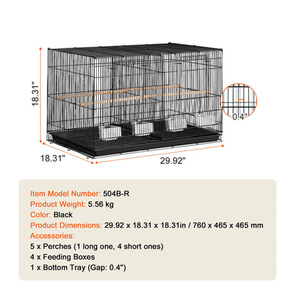 30" Flight Bird Cage - Stackable & Divided - Small