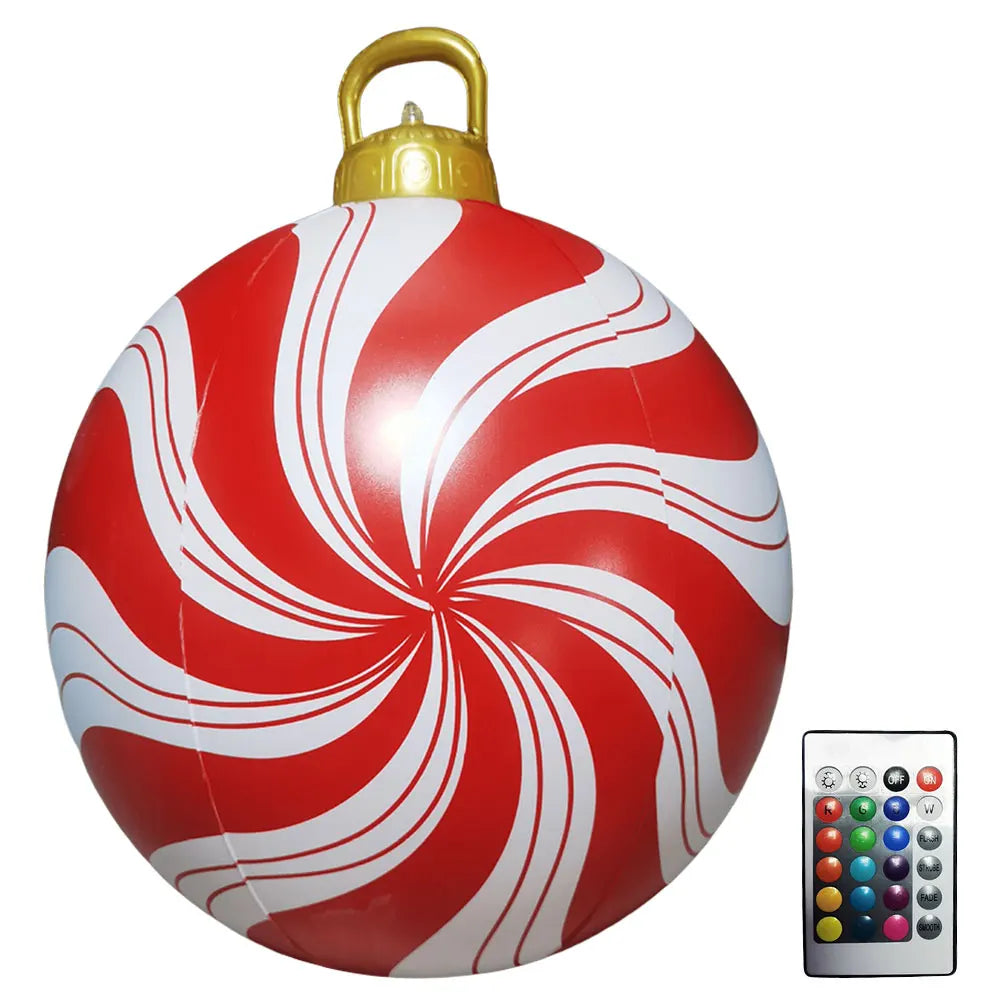 24" Inflatable Christmas Balls with Light/Remote